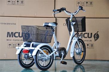 MCU EL-Cykel Trehjulet m/3  gear , Hvid-4