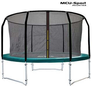 MCU-Sport Pro-line 3,05m Grøn Trampolin V3.0 + Pro sikkerhedsnet