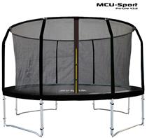 MCU-Sport Pro-line 3,7m Sort Trampolin V3.0 + Pro sikkerhedsnet