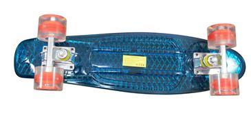   MCU-Sport Blå Transparent LED Skateboard m/LED LYS + ABEC7-2