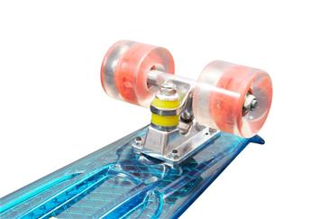   MCU-Sport Blå Transparent LED Skateboard m/LED LYS + ABEC7-4