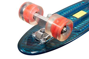   MCU-Sport Blå Transparent LED Skateboard m/LED LYS + ABEC7-5