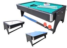 MegaLeg  4i1 multibord med Pool / Airhockey / Bordtennis / Spisebord