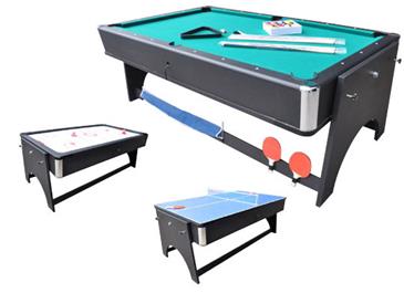  MegaLeg  4i1 multibord med Pool / Airhockey / Bordtennis / Spisebord