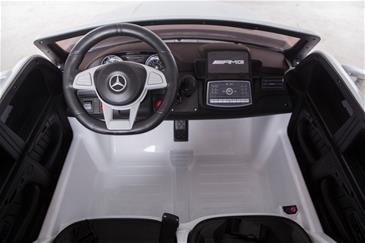 Mercedes GLS63 4x4 12v Hvid m/4x12V + Gummihjul + fjernb-6