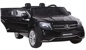 Mercedes GLS63 4x4 12v Sort m/4x12V + Gummihjul + fjernb