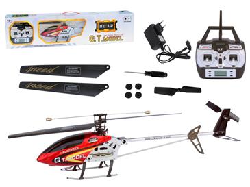 Metal Fjernstyret Helikopter Single Rotor 2.4G 3.5 Kanals 75CM-4