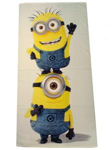 Minions På Hovedet Badehåndklæde 70 x 140 cm (100 procent bomuld)