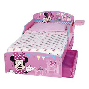 Minnie Mouse juniorseng m/opbevaring+hylde (140cm)