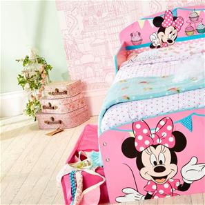 Minnie Mouse juniorseng m/opbevaring+hylde (140cm)-2