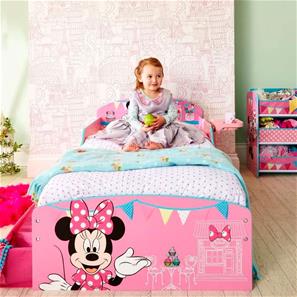 Minnie Mouse juniorseng m/opbevaring+hylde (140cm)-3