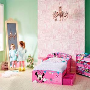 Minnie Mouse juniorseng m/opbevaring+hylde (140cm)-4