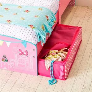 Minnie Mouse juniorseng m/opbevaring+hylde (140cm)-5