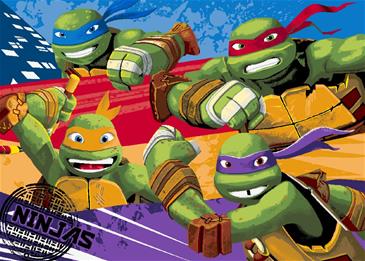 Ninja Turtles gulvtæppe 02 til børn 133x95