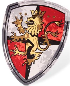 Noble Ridder Skjold, guld/sølv/rød