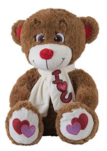 iPlush  Stor Bamse Love Bear Mørkebrun 60cm 