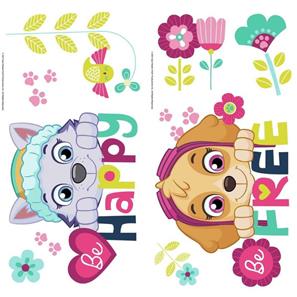 Paw Patrol Skye og Everest Be Happy Wallstickers-2