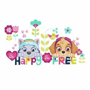 Paw Patrol Skye og Everest Be Happy Wallstickers-3