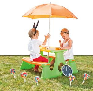 Picnic Bord med parasol