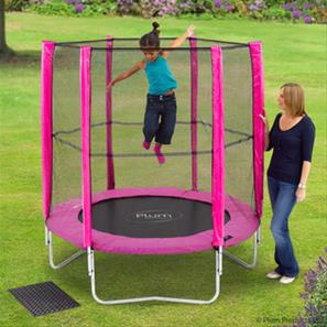 Plum Trampolin 6'' 1,8m + Sikkerhedsnet, Pink-2