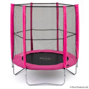 Plum Trampolin 6'' 1,8m + Sikkerhedsnet, Pink-3