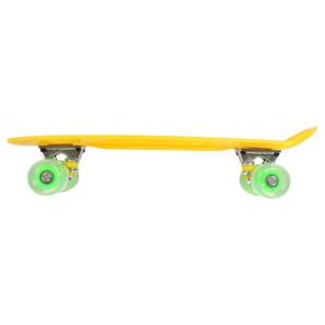  Maronad Retro Minicruiser Skateboard  m/LED Lys og ABEC7, Gul-4