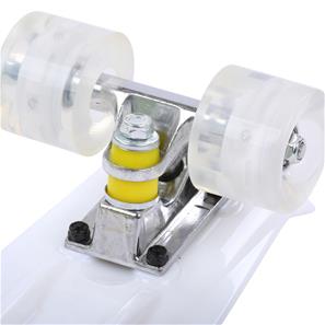  Maronad Retro Minicruiser Skateboard  m/LED Lys og ABEC7, Hvid-6