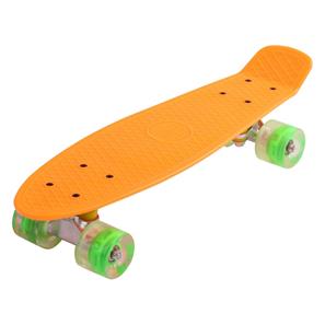  Maronad Retro Minicruiser Skateboard  m/LED Lys og ABEC7, Orange