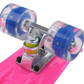 Maronad Retro Minicruiser Skateboard m/LED Lys og ABEC7, Pink-6