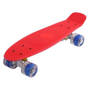 Maronad Retro Minicruiser Skateboard m/LED Lys og ABEC7, Rød