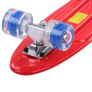 Maronad Retro Minicruiser Skateboard m/LED Lys og ABEC7, Rød-5