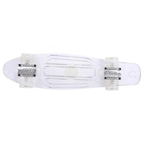 Maronad Retro Minicruiser Transparent Skateboard m/LED Lys og ABEC7, Hvid-2