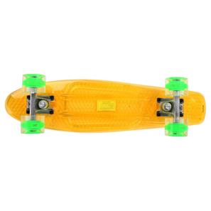  Maronad Retro Minicruiser Transparent Skateboard  m/LED Lys ABEC7,Orange-4