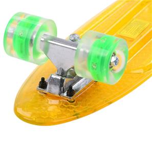  Maronad Retro Minicruiser Transparent Skateboard  m/LED Lys ABEC7,Orange-5