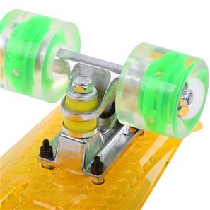  Maronad Retro Minicruiser Transparent Skateboard  m/LED Lys ABEC7,Orange-6