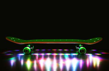 Rockboard Radiate Skateboard med LED Lysshow, Blå-4