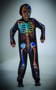 Skelet Halloween Glow-in-the-dark Kostume til børn-2