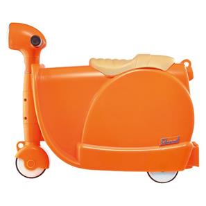 Skoot 2-i-1 Trolley Kuffert og køretøj med hjul til børn, Orange-6