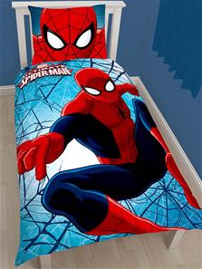 Spiderman 2i1 Sengetøj - 100 procent bomuld