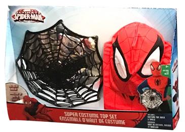 Spiderman Deluxe Udklædning Top + Skjold, 4-7 år-2