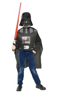 Star Wars Darth Vader Kostume med lyssværd, kappe, bryst og maske (5-7 år)