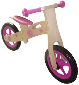 Træ Pige Løbecykel med rigtige hjul med luft