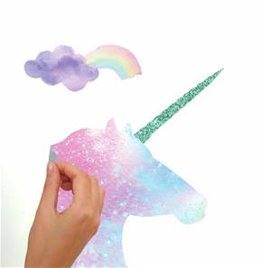 UNICORN GALAXY Gigant Wallsticker med glitter-2