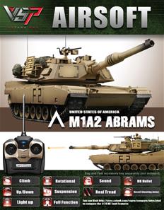 VSTank Pro Air US M1A2 Abrams Desert Camouflage, Airsoft