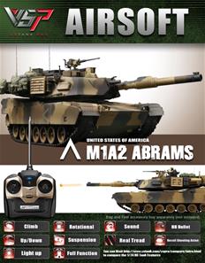 VSTank Pro Air US M1A2 Abrams NTC Camouflage, Airsoft