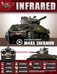 VSTank Pro IR US M4 Sherman Green *Hard Track* 