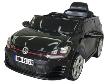 VW Golf GTI ELBil 12V Sort m/2.4G fjernbetjening