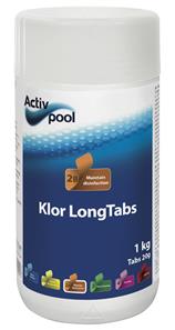 ActivPool Klor LongTabs 20g 1kg, Langsomklor tabletter