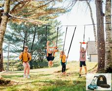 Adventure Sports Slackline kit med gynger, twister og monkeybar
