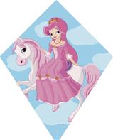 Prinsesse drage til børn fra 4 år,  73 x 60 cm